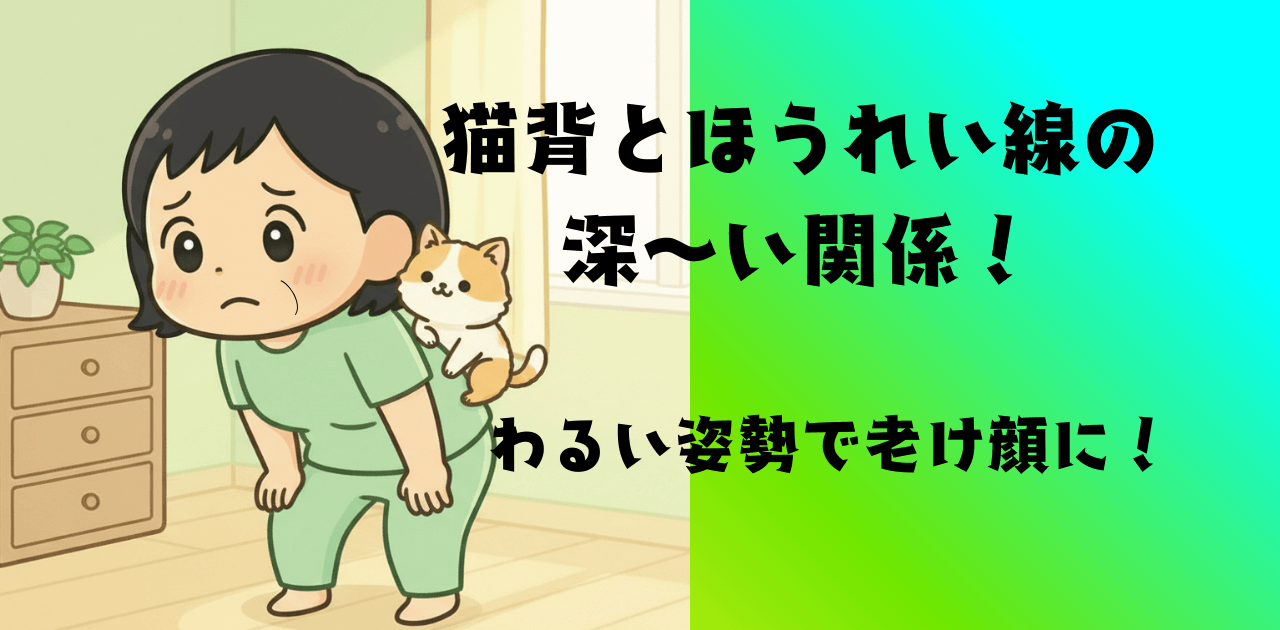 猫背とほうれい線の深〜い関係！わるい姿勢で老け顔に！