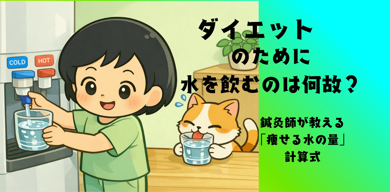 ダイエットのために水を飲むのは何故?鍼灸師が教える「痩せる水の量」計算式