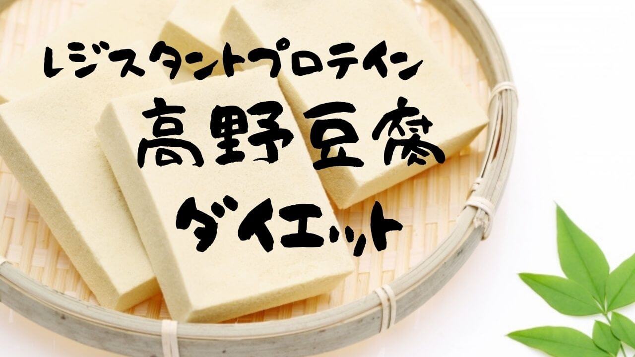 【レジスタントプロテイン】高野豆腐でダイエット！