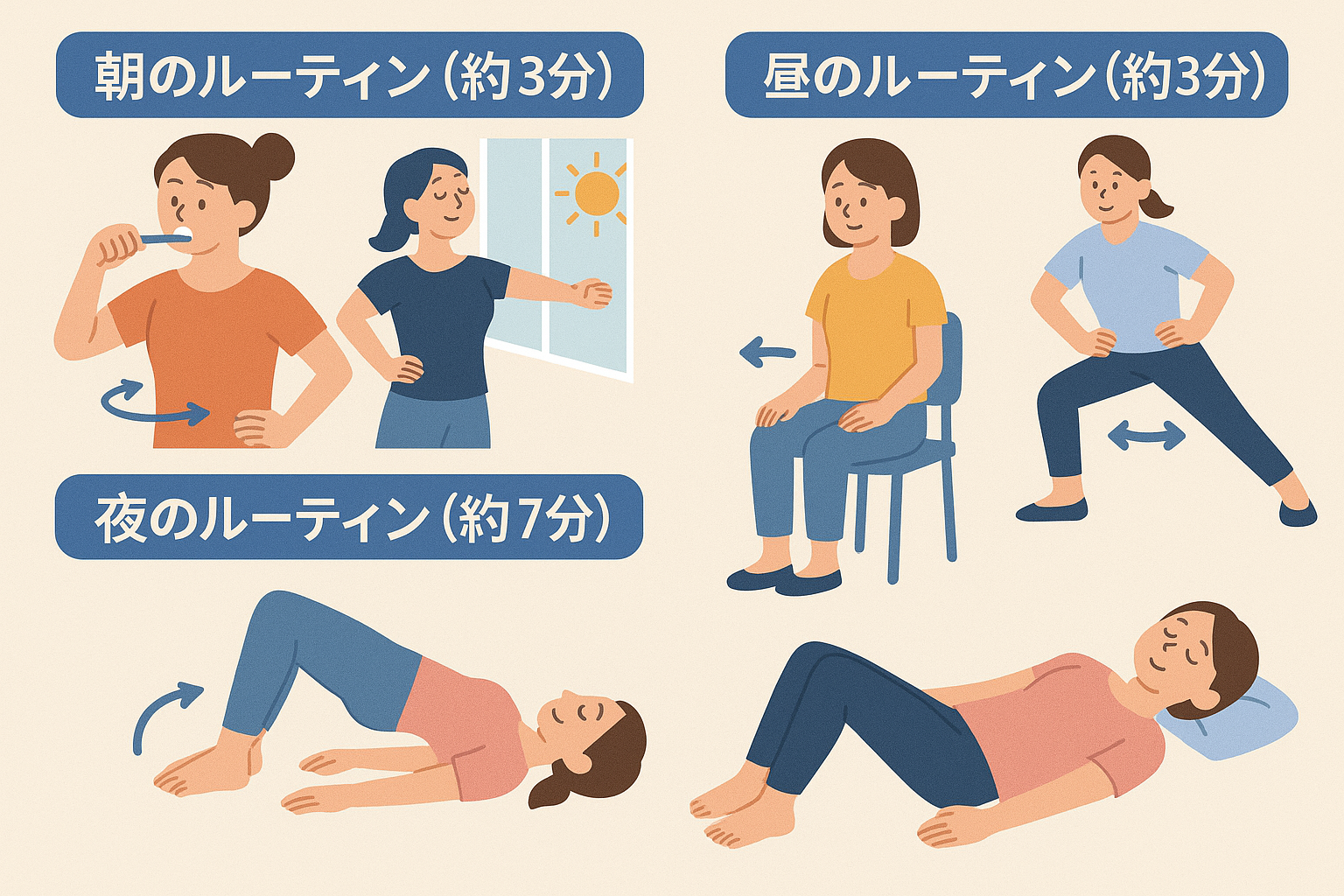 骨盤ダイエットのルーティーン例