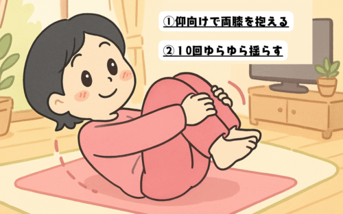 ステップ4肩こり ストレッチ イラスト