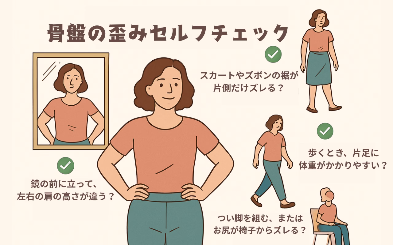 1週間で骨盤の歪みチェック＆簡単リセット法