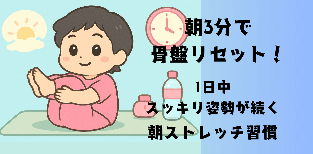 朝3分で骨盤リセット!1日中スッキリ姿勢が続く「朝ストレッチ習慣」