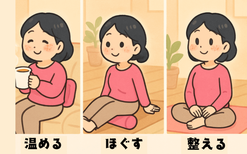 骨盤の冷えで腰痛・むくみ悪化？秋冬に効く温活ストレッチ法3選
