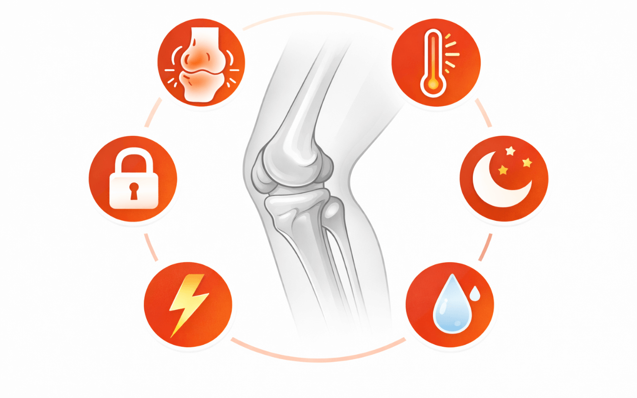 すぐに医療機関を受診すべき膝の症状