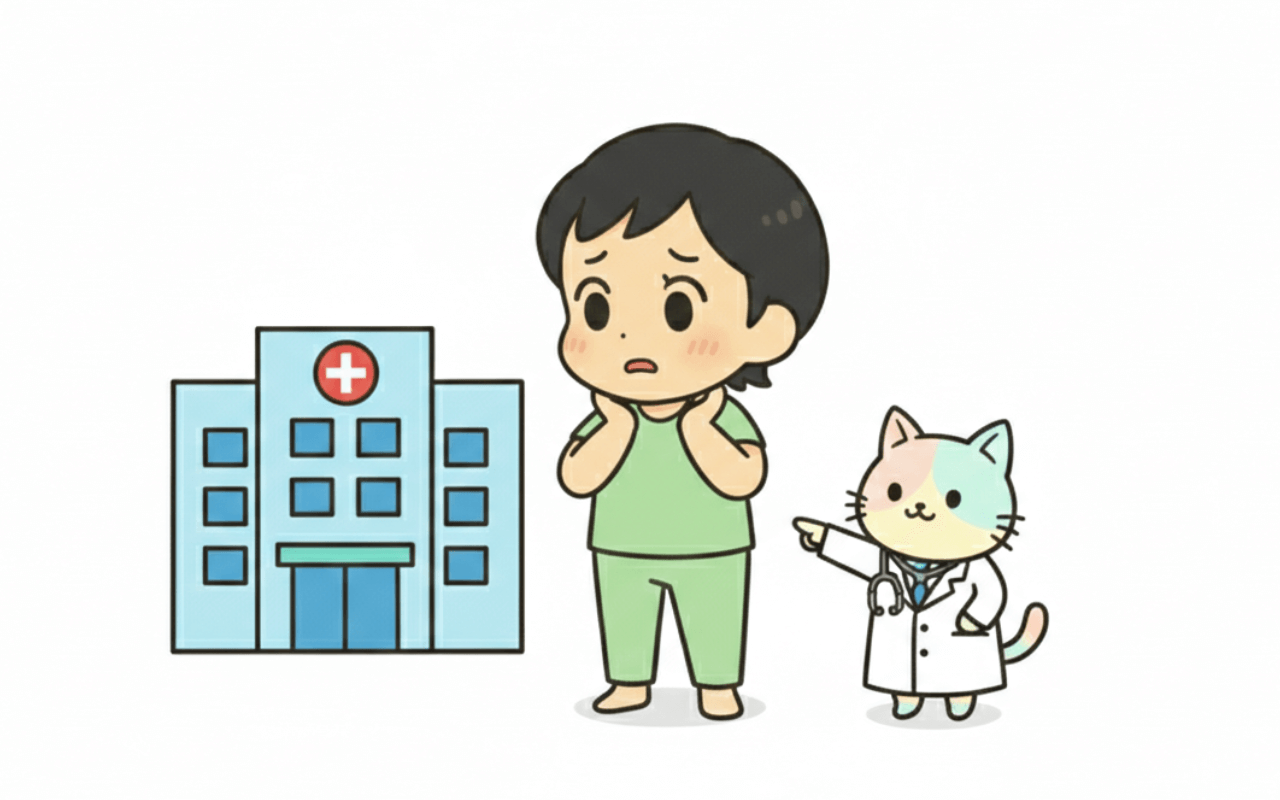 医療機関受診が必要な症状のイラスト