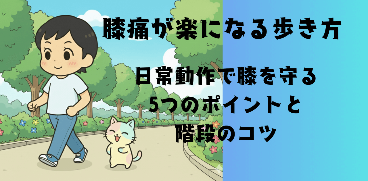 膝痛が楽になる歩き方|膝への負担を減らす5つのポイントと階段のコツ
